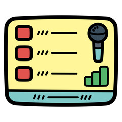 list filled outline icon style