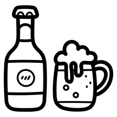 beer line icon style