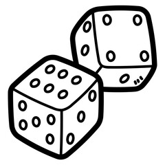 dice line icon style