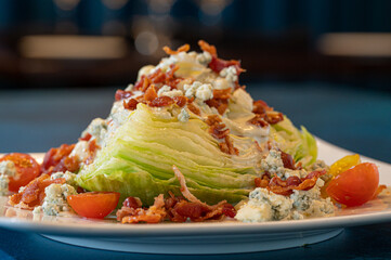 Wedge Salad with Heirloom Tomatoes, Bacon and Blue Cheese