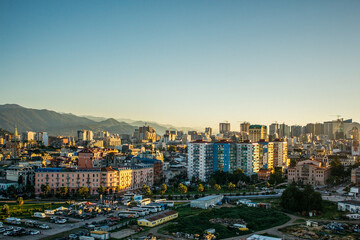 Obraz premium sunset over the city