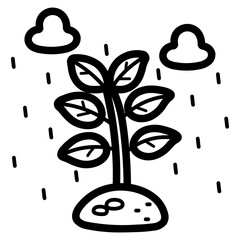 plant line icon style