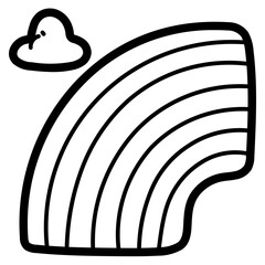 rainbow line icon style
