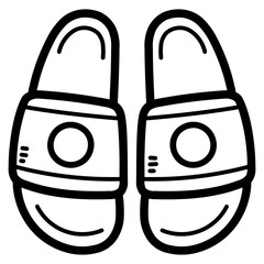 sandals line icon style