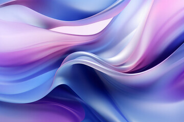 Abstract background in light blue and lilac colors. Smooth colorful flowing wave. Horizontal image with copy space.