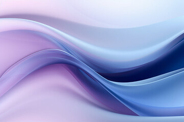 Abstract background in light blue and lilac colors. Smooth colorful flowing wave. Horizontal image with copy space.