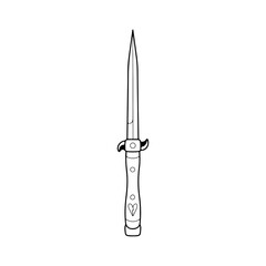 long knife concept vector illustration
