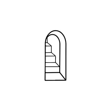 minimalist staircase vector illustration concept