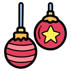 christmas ball filled outline icon style