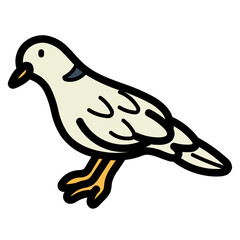 dove filled outline icon style