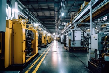 Obraz premium inside factory show mechanical room 