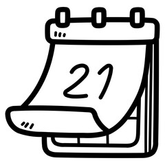 calendar line icon style