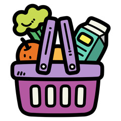 basket filled outline icon style