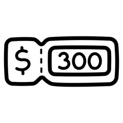 coupons line icon style