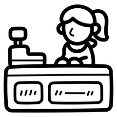 officer line icon style