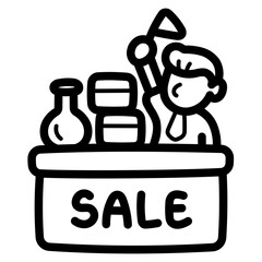 sale line icon style