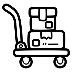 trolley line icon style