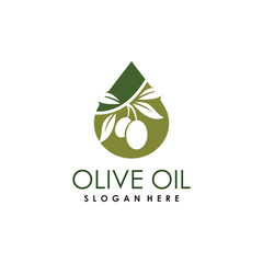 Olive oil logo design vector icon nature beauty and health