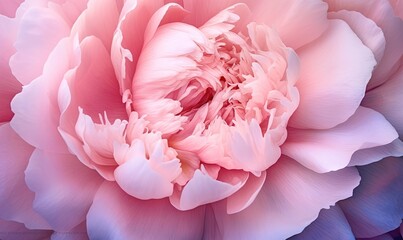  a large pink flower with a blue center in the middle of the flower, in a close up view of the center of the flower.  generative ai