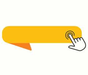 Click here icon. Pointer clicking vector illustration on isolated background. Web button sign business concept. Vector stock illustration stock illustration
