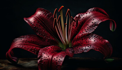 Fototapeta premium Tropical flower pink elegance in natural beauty generated by AI