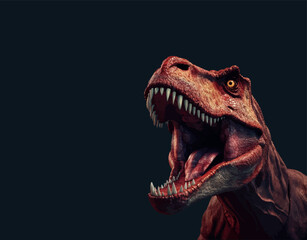 Obraz premium Cartoon dinosaur on an isolated background. Logo style vector illustration