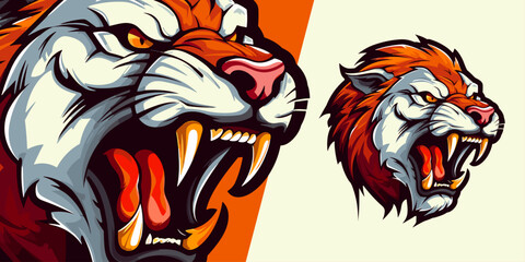 Epic Zombie King Lion Illustration: Graphic for Sport and E-Sport Gaming