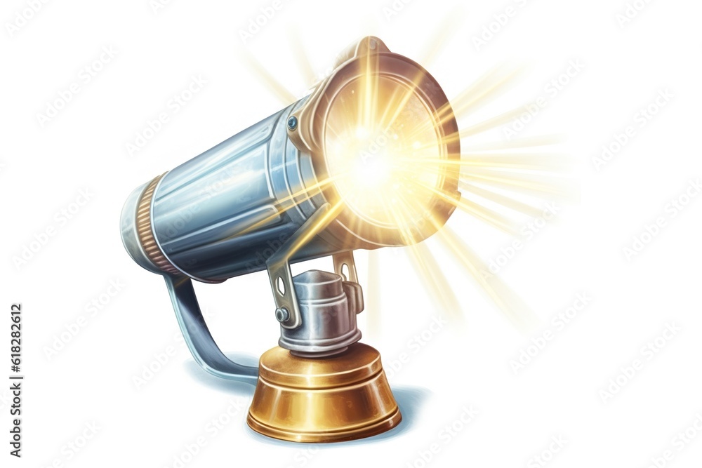 Poster light beam isolated on white background. generated by ai.