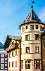 historic buildings at the old town of Berchtesgaden - Germany