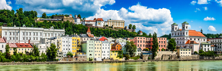 historic buildings at the old town of Passau - Germany