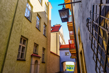 Colorful houses in Warsaw - obrazy, fototapety, plakaty