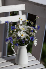 Wildflower Still Life With Chair - 618285472
