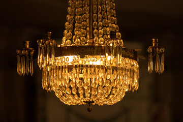 chandelier on the ceiling