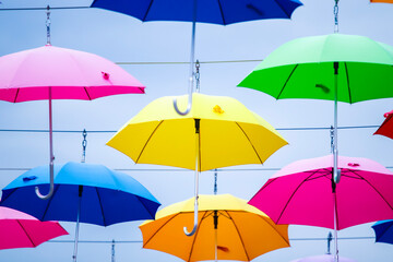 Fototapeta na wymiar colorful umbrella isolated on white background