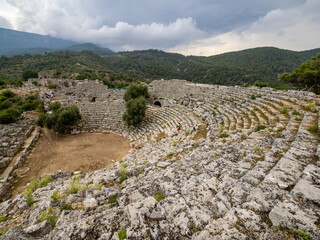 Fototapeta na wymiar Türkei, Dalyan, Amphitheater der antiken Stadt Kaunos