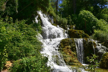 Skradinski Buk waterfall, Croatia, tourist attraction, water cascades,