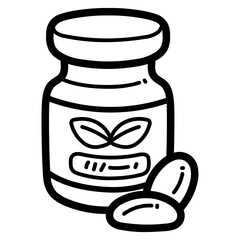 Vitamins line icon style