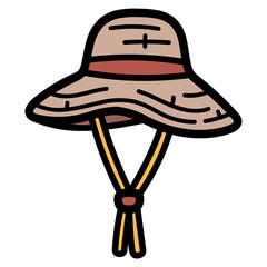 hat filled outline icon style