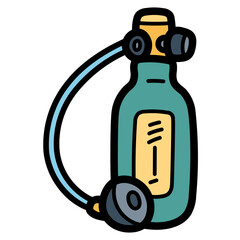 oxygen tank filled outline icon style