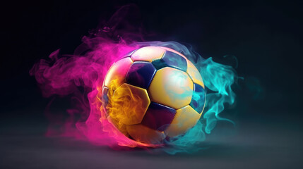 Ball soccer with smoke