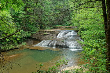 White pine cascades a waterfall in Tennessee
