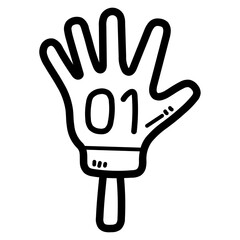 Cheer props line icon style