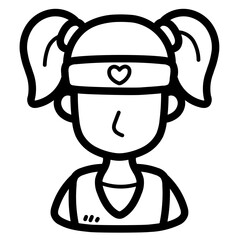 headband line icon style