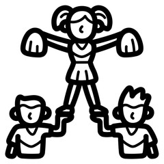 pyramid line icon style