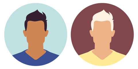 User icon. Avatar set. Vector set of colored userpics.