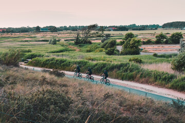 landscape and bikers