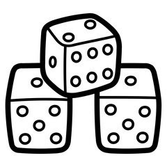 dice line icon style