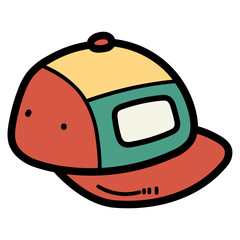 cap filled outline icon style