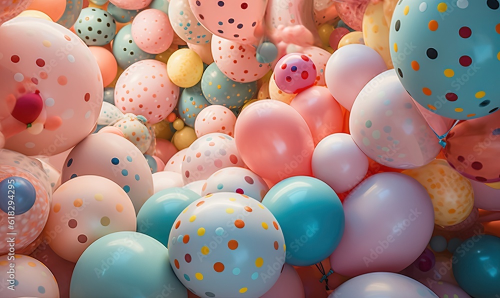 Poster a bunch of balloons that are all different colors and sizes of balloons that are all different sizes