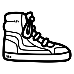 sneakers line icon style